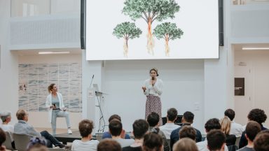 Pitching at the Award Ceremony